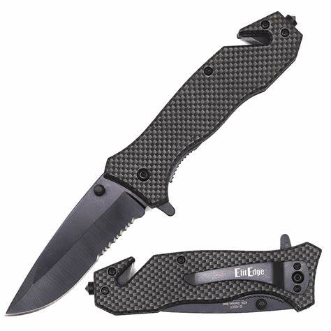 Carbon Fiber Handle Folding Spring Assist Knife